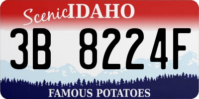 ID license plate 3B8224F