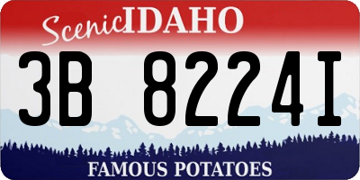 ID license plate 3B8224I