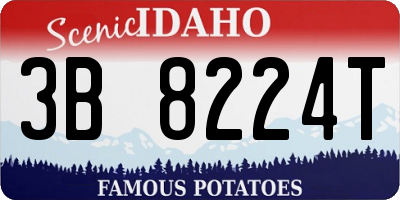 ID license plate 3B8224T