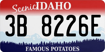 ID license plate 3B8226E