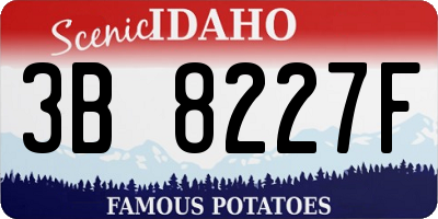 ID license plate 3B8227F