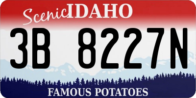 ID license plate 3B8227N