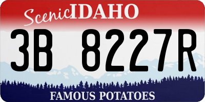 ID license plate 3B8227R