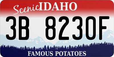 ID license plate 3B8230F