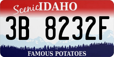 ID license plate 3B8232F