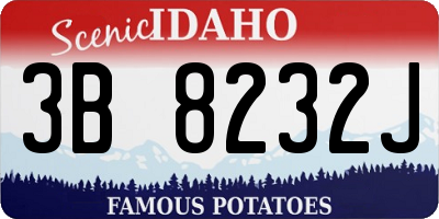 ID license plate 3B8232J