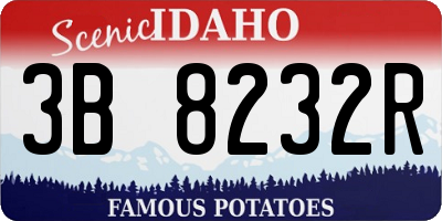 ID license plate 3B8232R