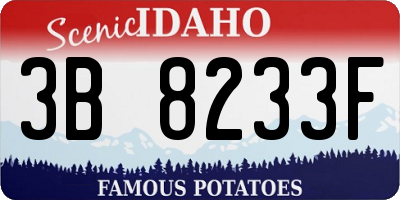 ID license plate 3B8233F
