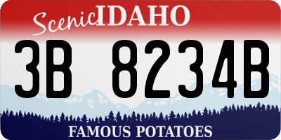 ID license plate 3B8234B