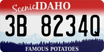 ID license plate 3B8234Q