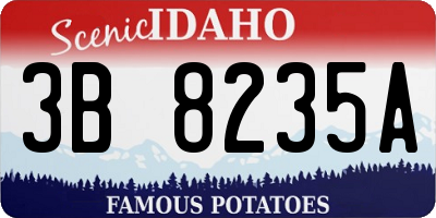 ID license plate 3B8235A