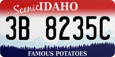 ID license plate 3B8235C