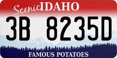 ID license plate 3B8235D