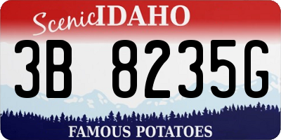 ID license plate 3B8235G