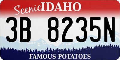 ID license plate 3B8235N