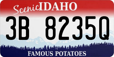 ID license plate 3B8235Q
