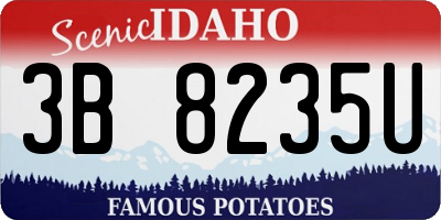 ID license plate 3B8235U