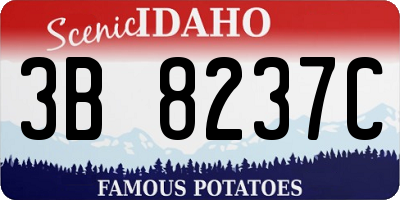 ID license plate 3B8237C