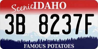 ID license plate 3B8237F