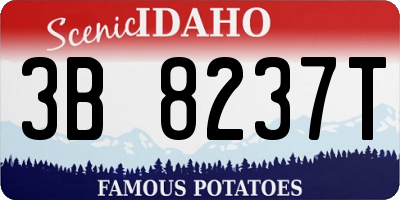 ID license plate 3B8237T