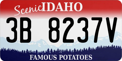 ID license plate 3B8237V
