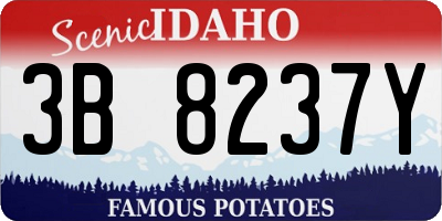 ID license plate 3B8237Y