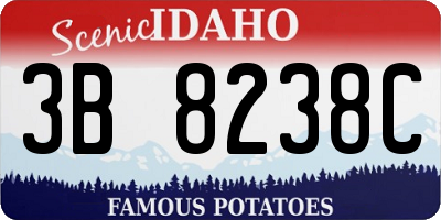 ID license plate 3B8238C