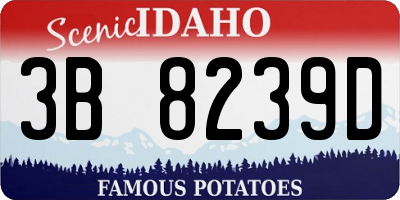 ID license plate 3B8239D