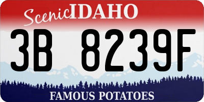 ID license plate 3B8239F