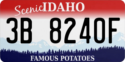 ID license plate 3B8240F