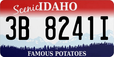 ID license plate 3B8241I