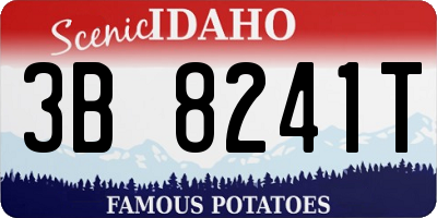 ID license plate 3B8241T