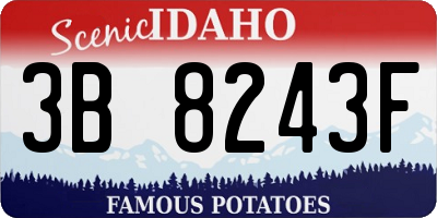 ID license plate 3B8243F