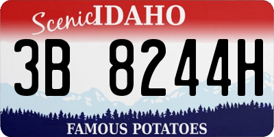 ID license plate 3B8244H