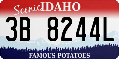 ID license plate 3B8244L