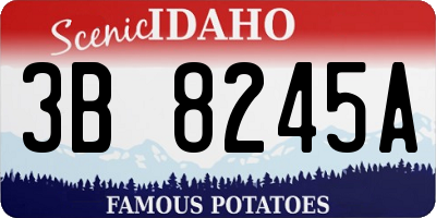 ID license plate 3B8245A