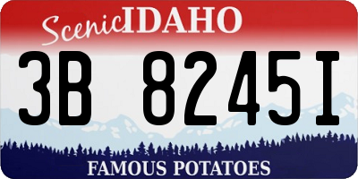 ID license plate 3B8245I