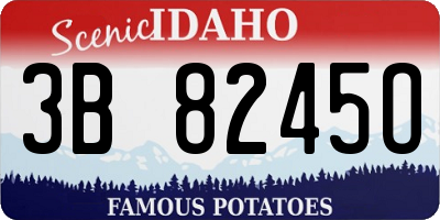 ID license plate 3B8245O