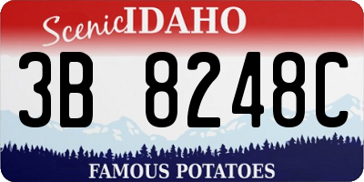 ID license plate 3B8248C