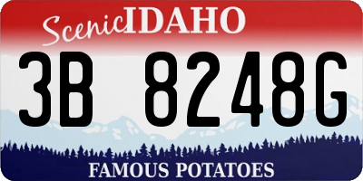 ID license plate 3B8248G