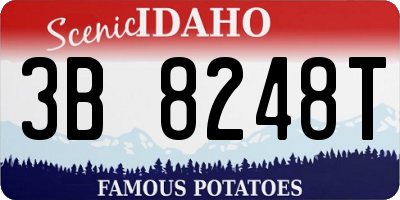 ID license plate 3B8248T
