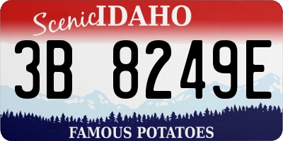 ID license plate 3B8249E