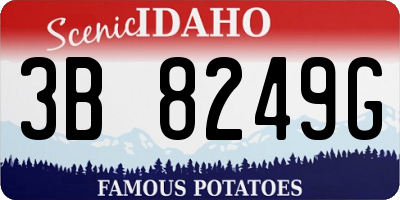ID license plate 3B8249G