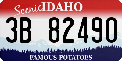 ID license plate 3B8249O