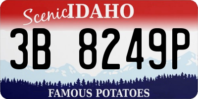 ID license plate 3B8249P