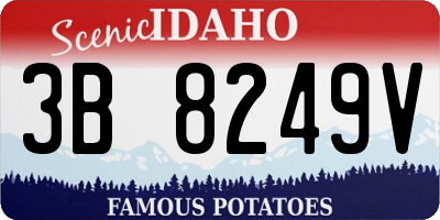 ID license plate 3B8249V