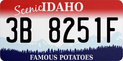 ID license plate 3B8251F