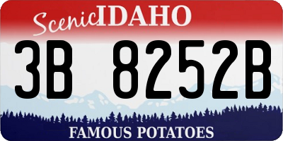 ID license plate 3B8252B