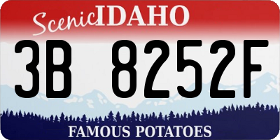 ID license plate 3B8252F