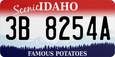 ID license plate 3B8254A